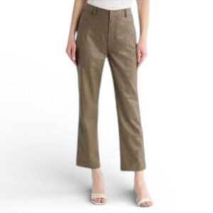 AG Cleo High Waist Kick Flare Faux Vegan Leather Straight Leg Pants Ankle 27